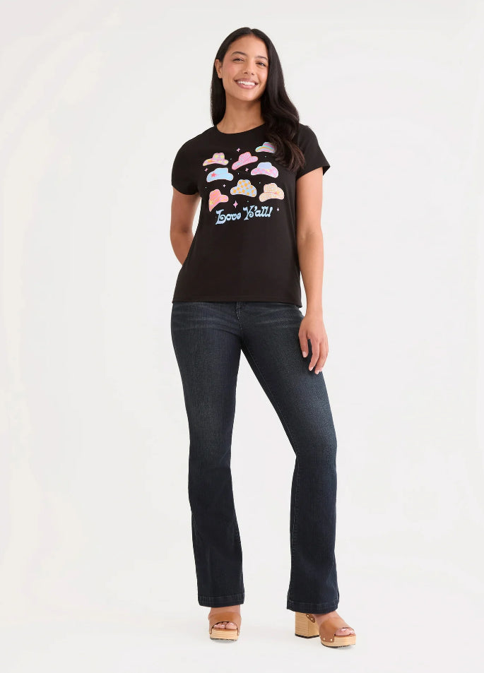 Love Y'all Women's Graphic Tee with Short Sleeves.