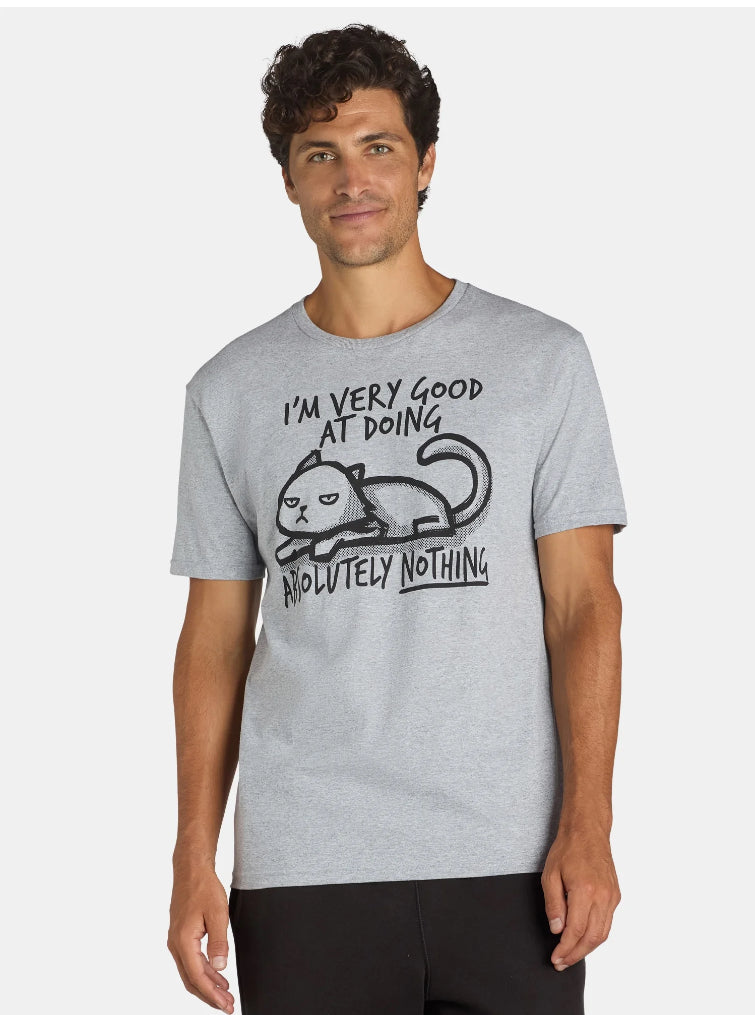 Doing Absolutely Nothing Men's & Big Men's Graphic Tee with Short Sleeves.