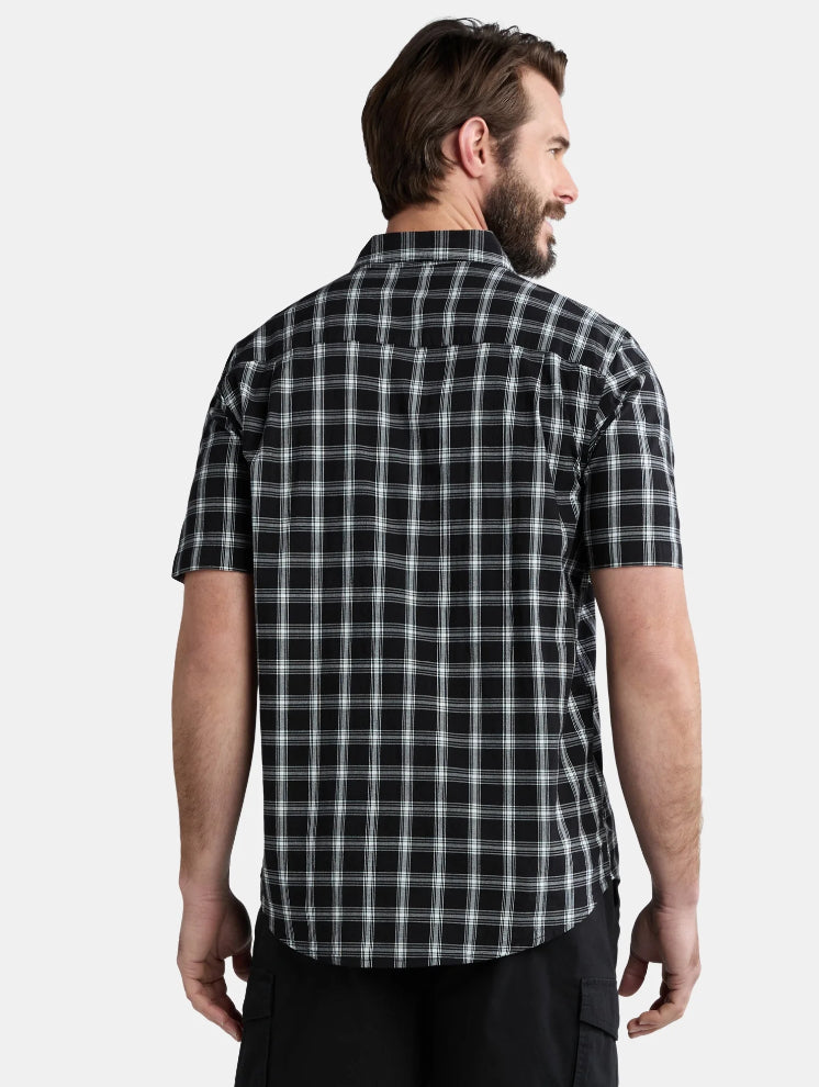 George Men's & Big Men's Button-Up Poplin Shirt with Short Sleeves.