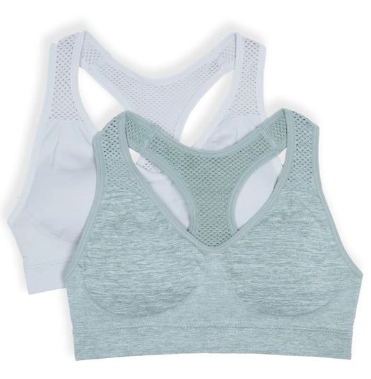 Wonder Nation Girls' Racerback Sports Bra, 2-Pack