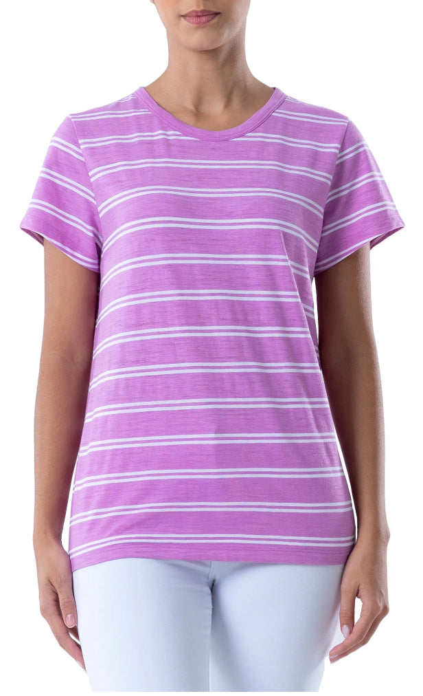 Time and Tru Women's Slub Crew Neck Short Sleeve T-Shirt.