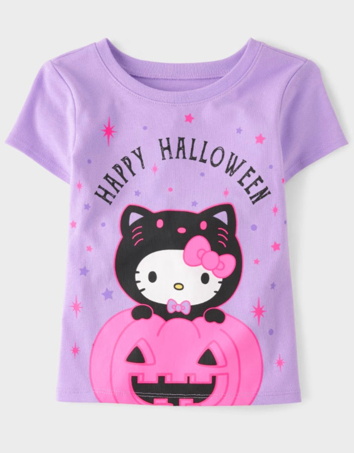 Toddler Girls Hello Kitty® Glow Happy Halloween Graphic Tee - Purple
