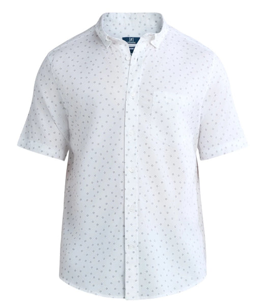George Men's & Big Men's Button-Up Poplin Shirt with Short Sleeves.