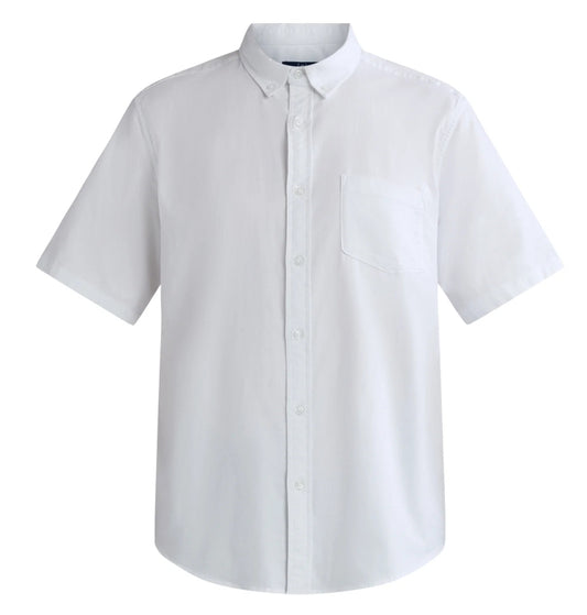 George Men's & Big Men's Button-Up Poplin Shirt with Short Sleeves.
