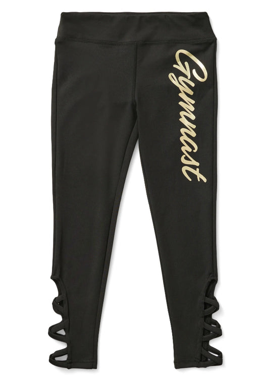 Justice Girls High Waisted Fashion Gymnastics Full Length Leggings