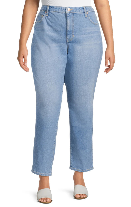 Terra & Sky Women's Plus Size Core Straight Leg Jeans