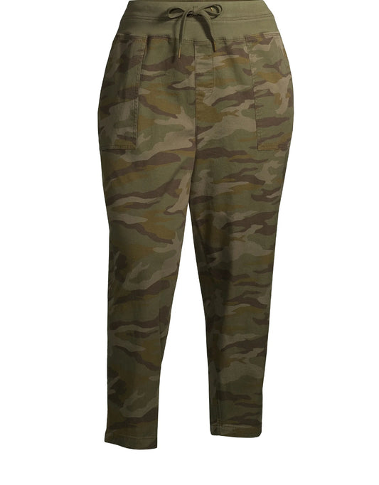 T5 Utility Capri Pants – Size 0X (14W) – Olive Green