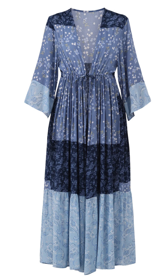 No Boundaries Women's Viscose Mixed Print Fashion Coverup.