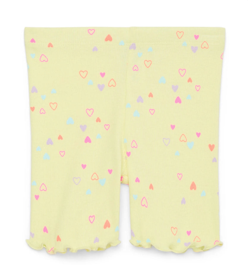 Garanimals Toddler Girl Printed Rib Biker Shorts with Lettuce Hem.