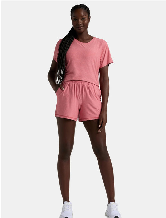 Athletic Works Women's and Women’s Plus ButterCore Soft Performance Gym Shorts.