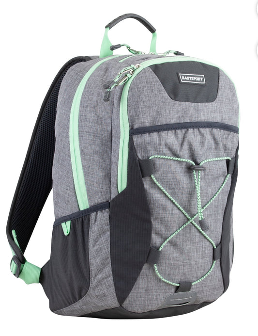 Eastsport Unisex Summit Bungee Backpack, Light Grey