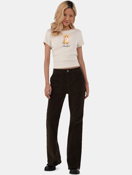 No Boundaries Mid Rise Porkchop Flare Pants