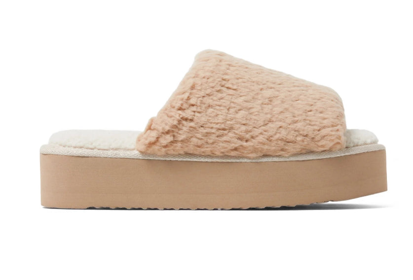 Dearfoams Cozy Comfort Women's Platform Terry Slide Slipper