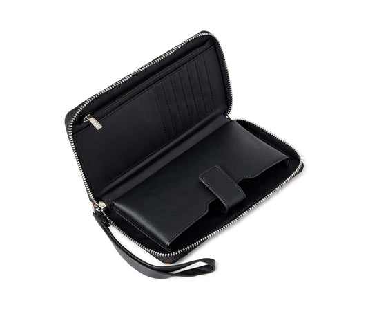 No Boundaries Women's Zip Around Wristlet Wallet