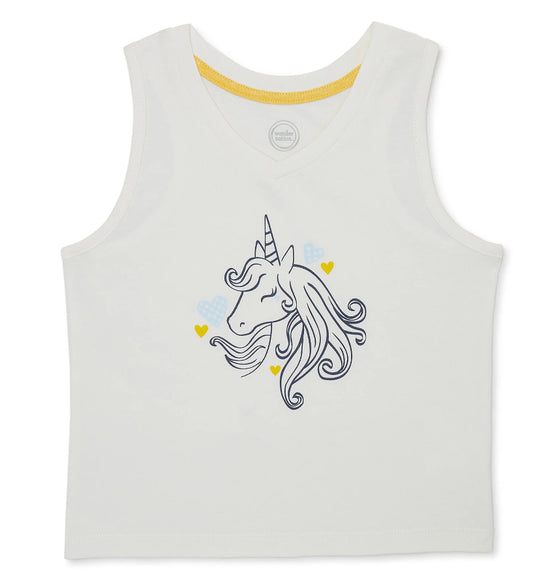Wonder Nation Girls Unicorn Graphic Tank Top
