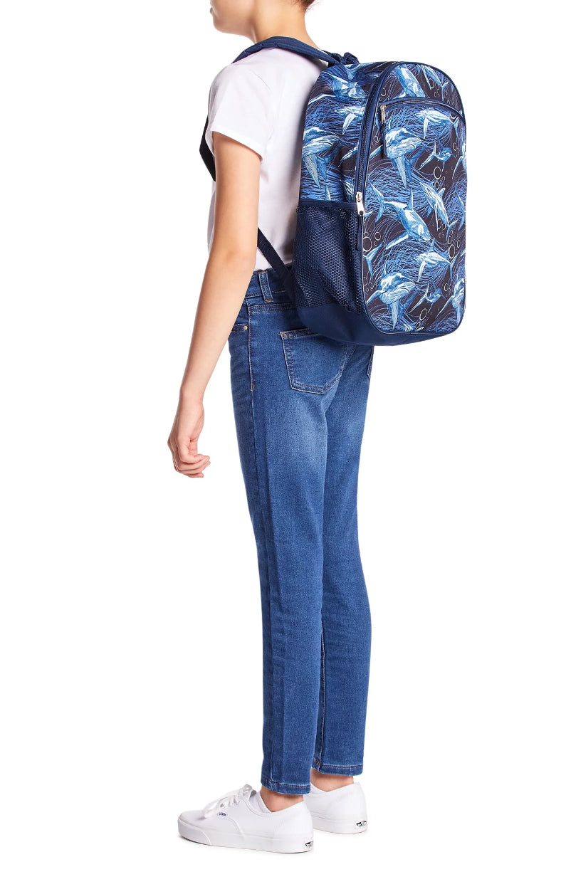 Wonder Nation Kids 16" Laptop Backpack, Blue Cove Shark