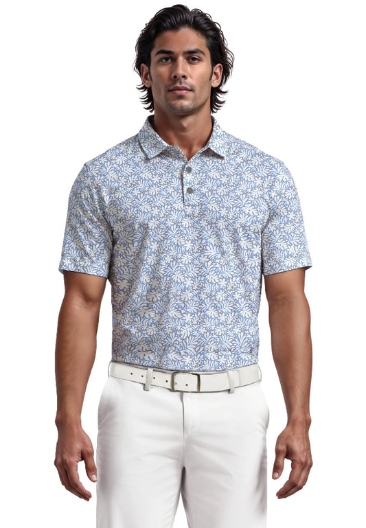 Ben Hogan Men's & Big Men's Tropical Print Golf Polo.