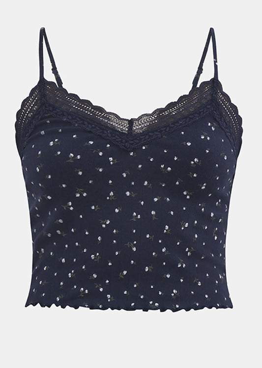 No Boundaries Lace Trim Cami, Women’s