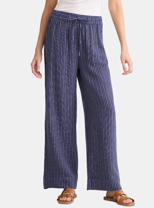 Relaxed Fit Wide Leg Linen Pants