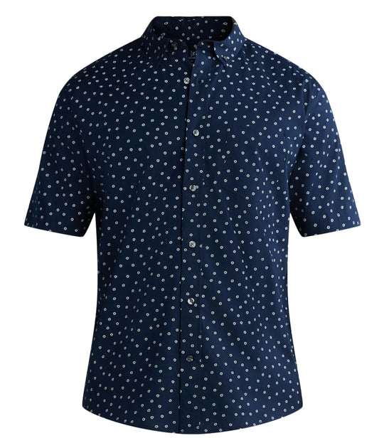 George Men's & Big Men's Button-Up Poplin Shirt with Short Sleeves.