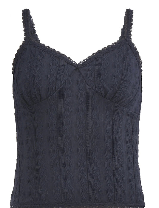No Boundaries Lace Trim Cami Top, Women's