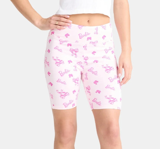 Barbie Women's Bow Print Bike Shorts