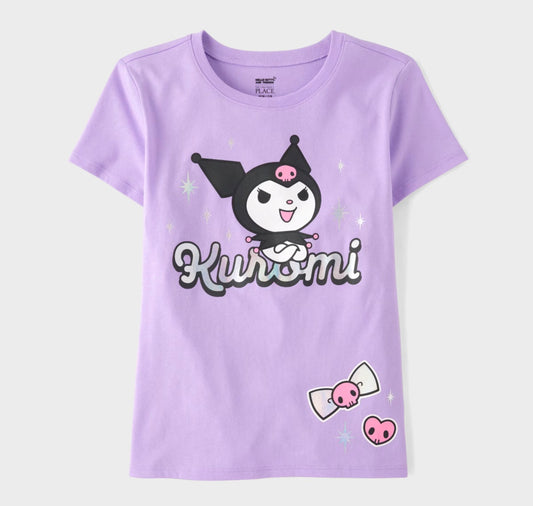 Girls Kuromi™ Holographic Graphic Tee - Purple