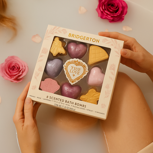 Bridgerton Scented Bath Bomb Set – “True Love” Collection (8 pieces)