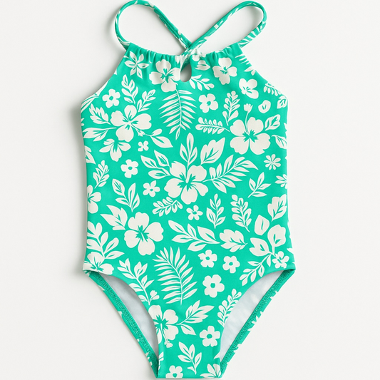 Tropical Floral Girl One-Piece Swimsuit – Wonder Nation