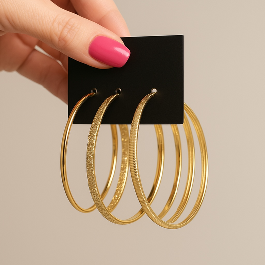 Gold-Tone Bangle Bracelet Sets – 3 Unique Styles (Stackable Sets)