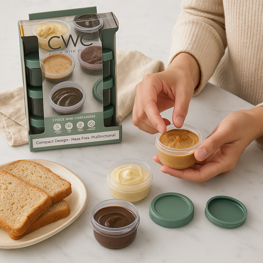 CWC 3-Piece Mini Container Set – Compact, Mess-Free, and Multifunctional