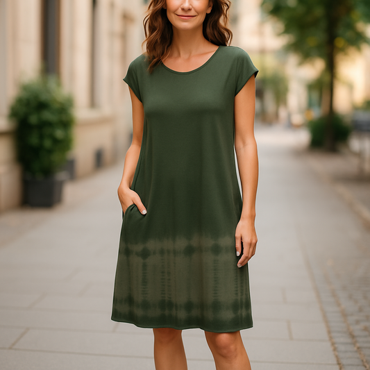 Terra & Sky Women’s Plus Size Knit Dress – Dark Aloe