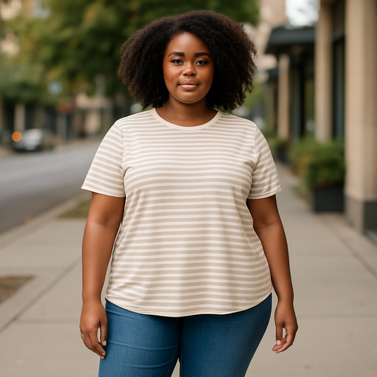 Soft Striped Crew Neck Tee – Terra & Sky