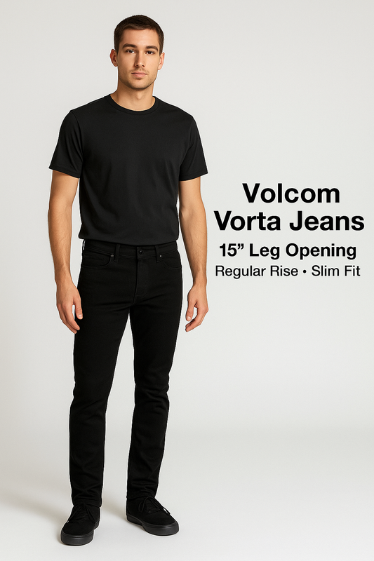 Volcom Vorta Stretch Denim Jeans – BLKC