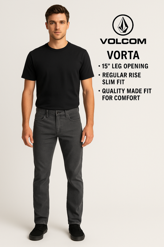 VOLCOM Vorta Slim Fit Jeans - GRY (Gray Wash)