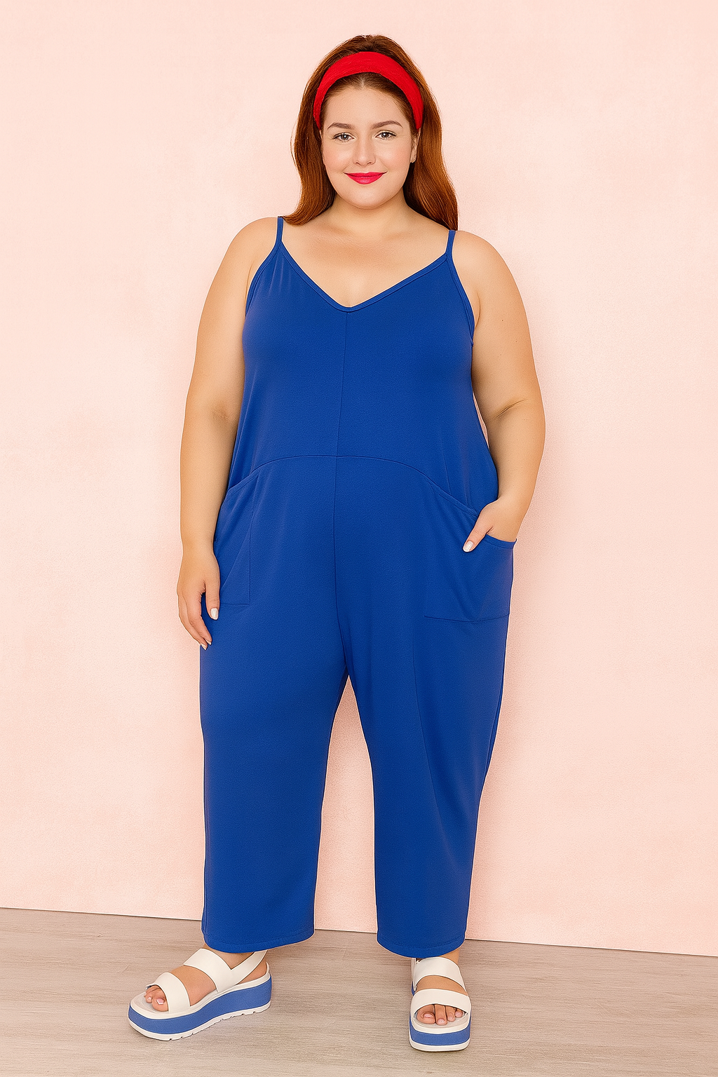 Azula Blue Sleeveless Jumpsuit