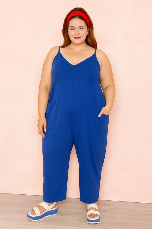 Azula Blue Sleeveless Jumpsuit