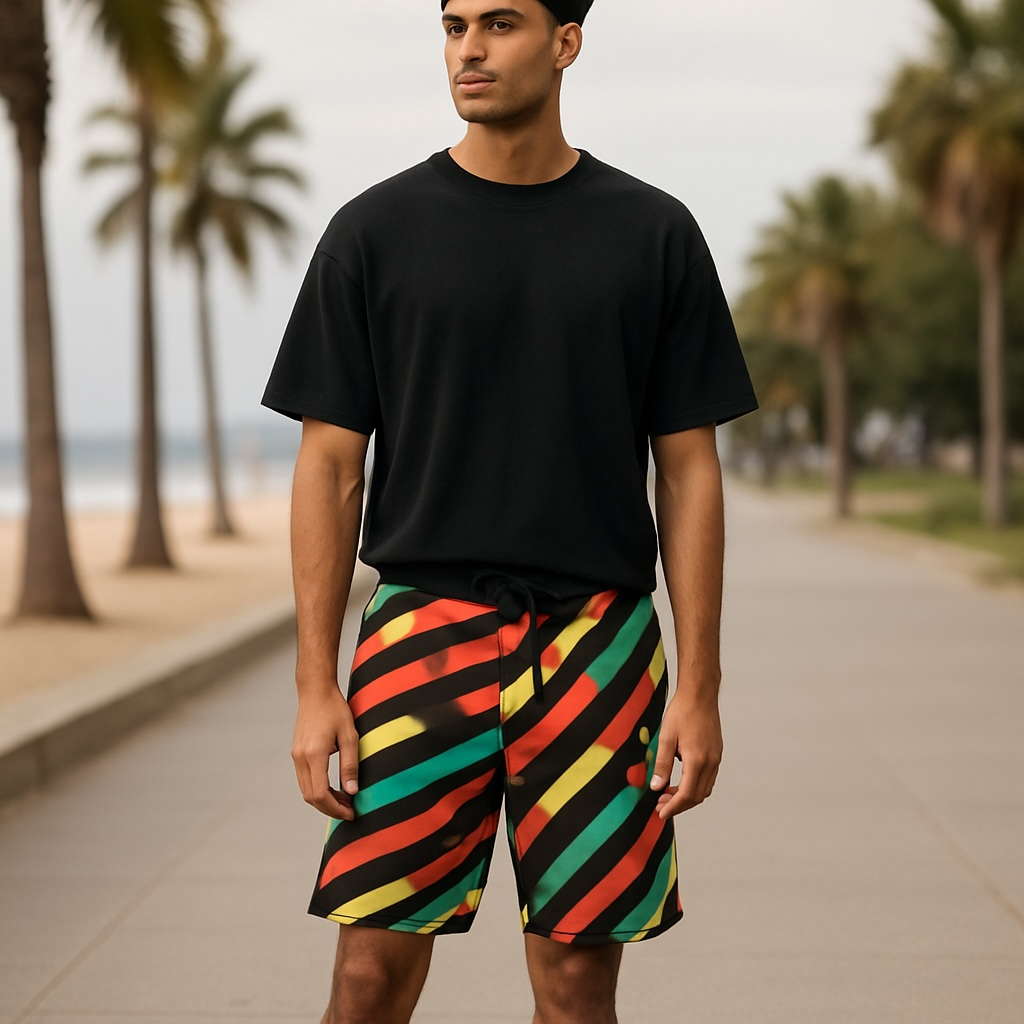 Volcom Mod-Tech Scallop Stripe Boardshorts