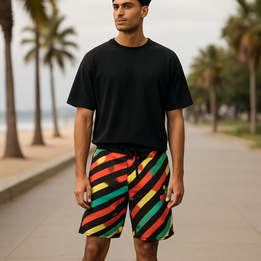 Volcom Mod-Tech Scallop Stripe Boardshorts