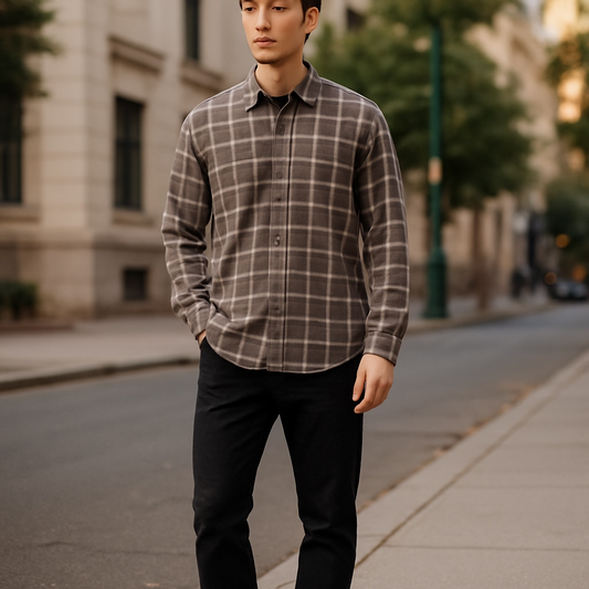 Volcom “Plaid to Meet U 2” Long Sleeve Flannel Shirt – Dark Grey Plaid