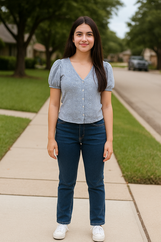 No Boundaries Juniors High‑Rise Mom Jeans, 27″ Inseam