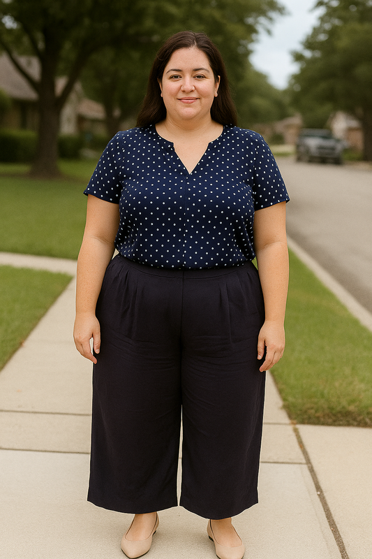 TIME AND TRUE Pleat Wide Leg Trousers – 31″ inseam”