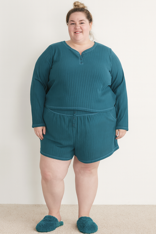 Joy spun two piece cotton pajamas.