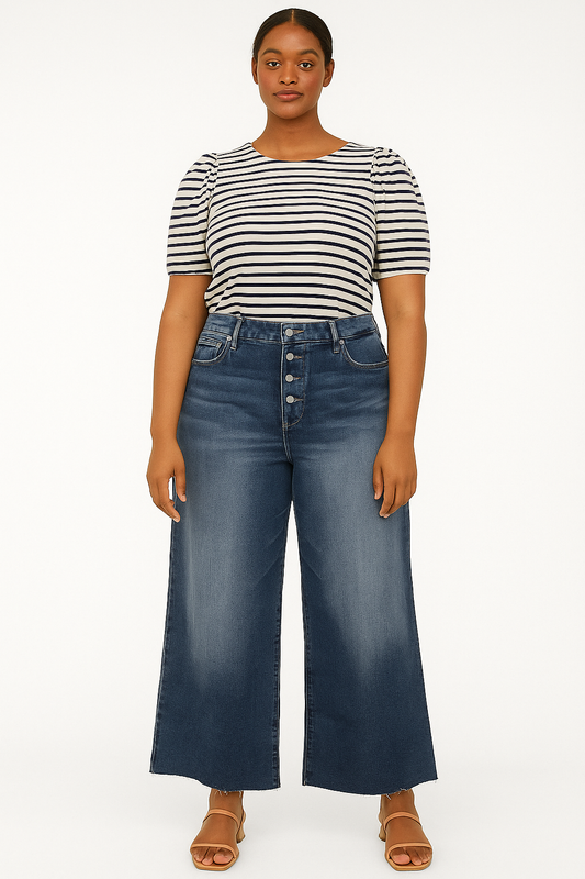 Time and Tru High-Rise Wide Leg Jeans