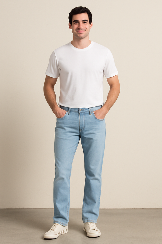 George Men’s Regular Fit Jeans – Light Wash
