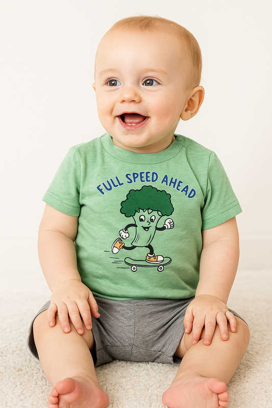 Garanimals Baby Bodysuit – “Full Speed Ahead” Broccoli Graphic