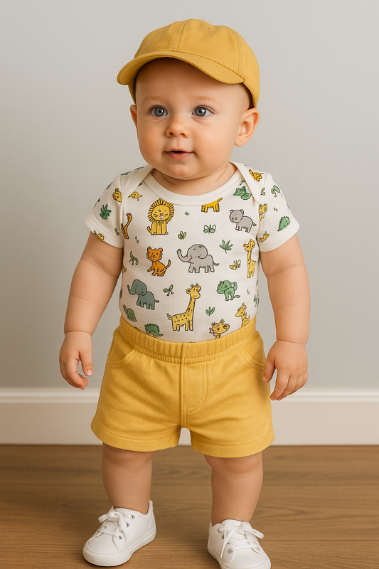 Garanimals Baby French Terry Shorts – Solid Yellow