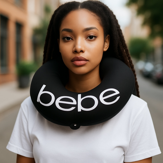 BEBE Therapeutic Travel Pillow 33 L x 12 W x 29 H cm, Black