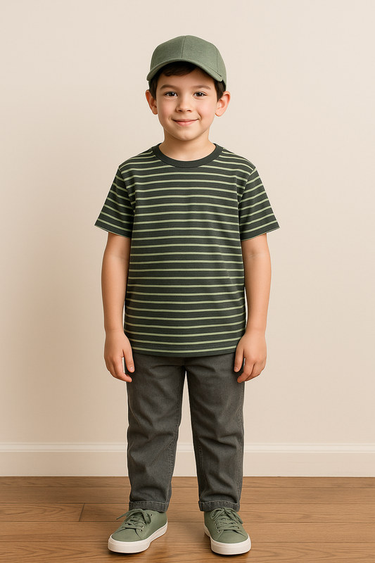 Wonder Nation Boys’ SS Stripe Tee
