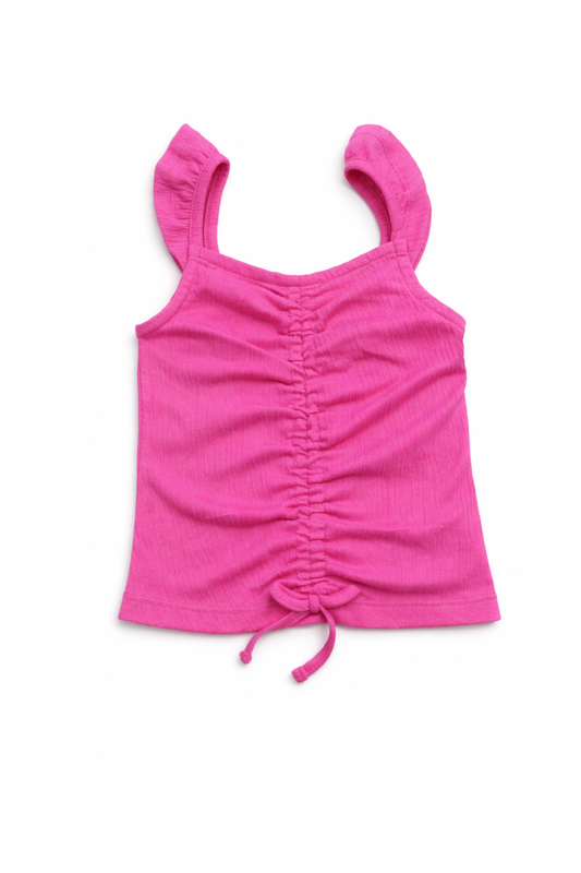 Toddler Girls Pink Ribbed Tank Top